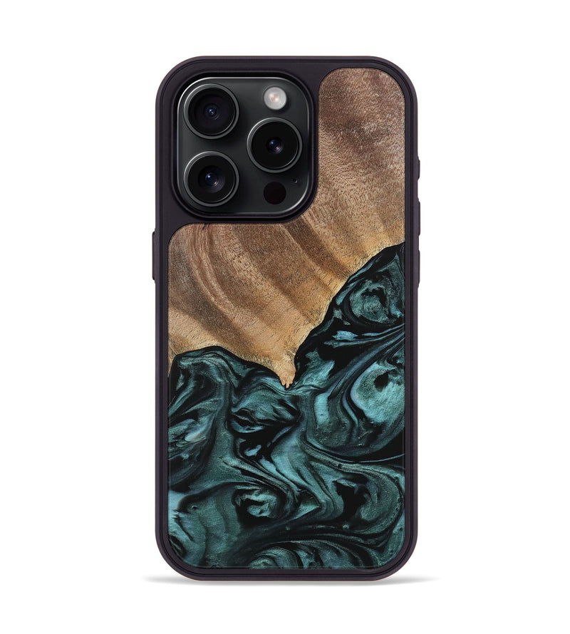 iPhone 15 Pro Wood Phone Case - Anna (Green, 742025)