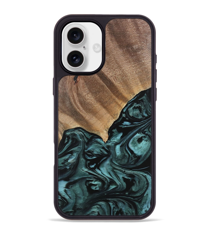 iPhone 16 Plus Wood Phone Case - Anna (Green, 742025)