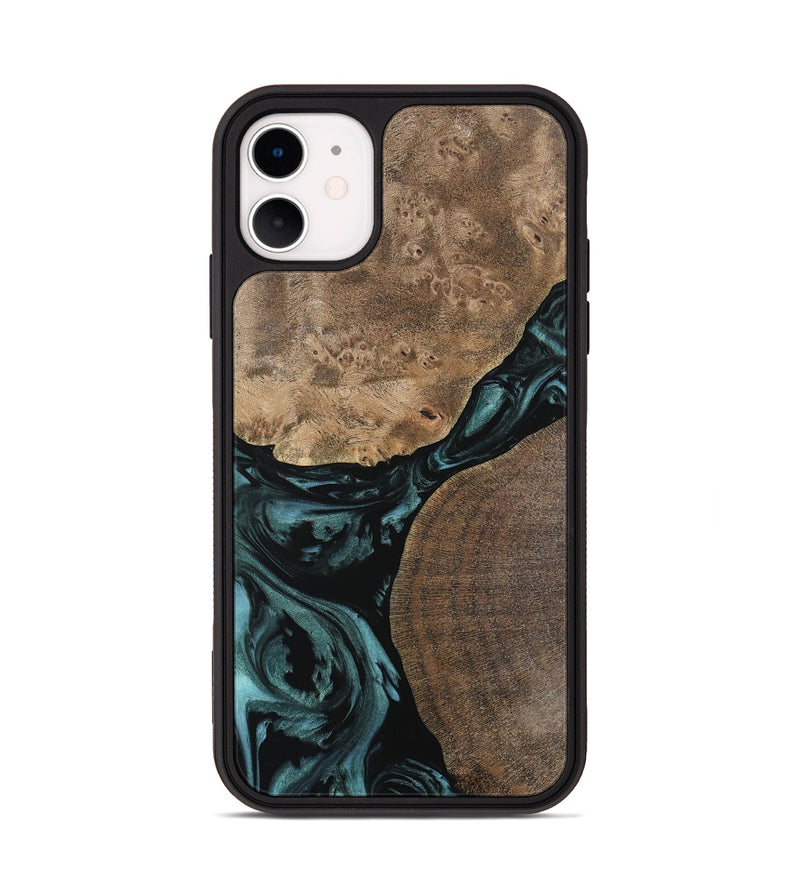 iPhone 11 Wood Phone Case - Destini (Green, 742026)