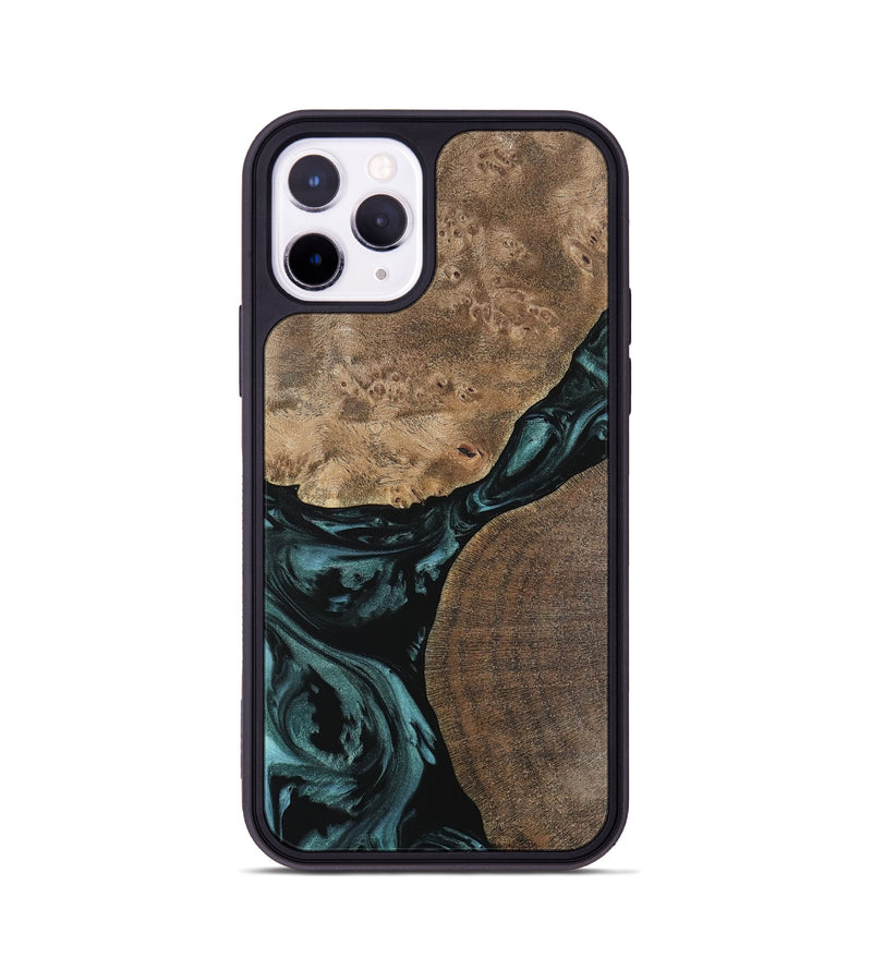 iPhone 11 Pro Wood Phone Case - Destini (Green, 742026)