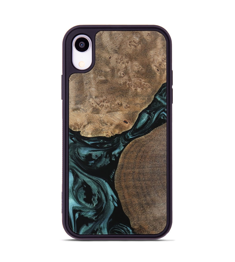 iPhone Xr Wood Phone Case - Destini (Green, 742026)