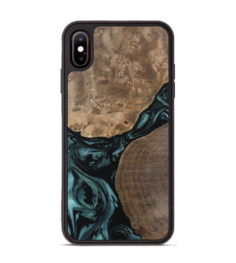 iPhone Xs Max Wood Phone Case - Destini (Green, 742026)