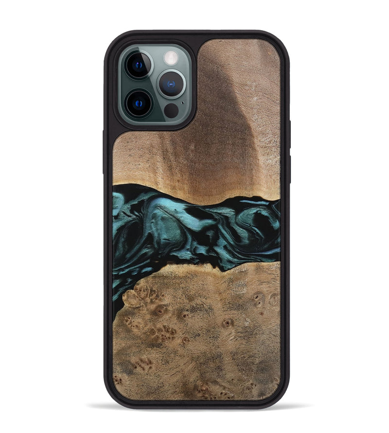 iPhone 12 Pro Max Wood Phone Case - Fiona (Green, 742028)