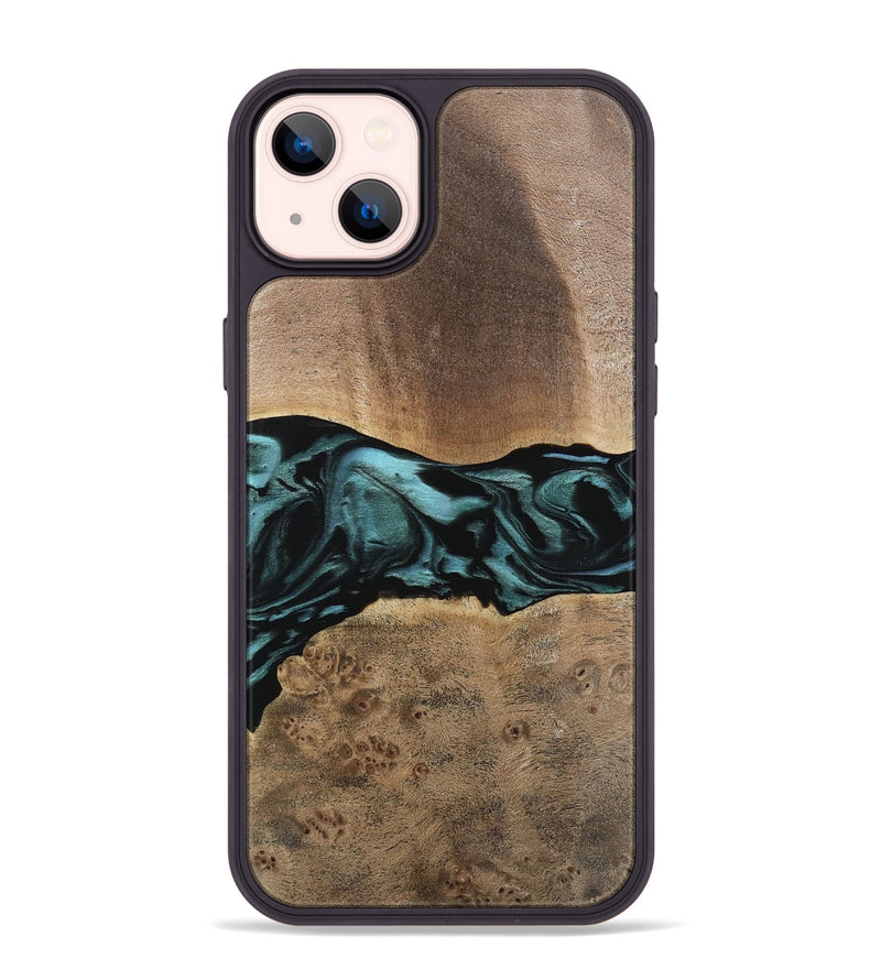 iPhone 14 Plus Wood Phone Case - Fiona (Green, 742028)