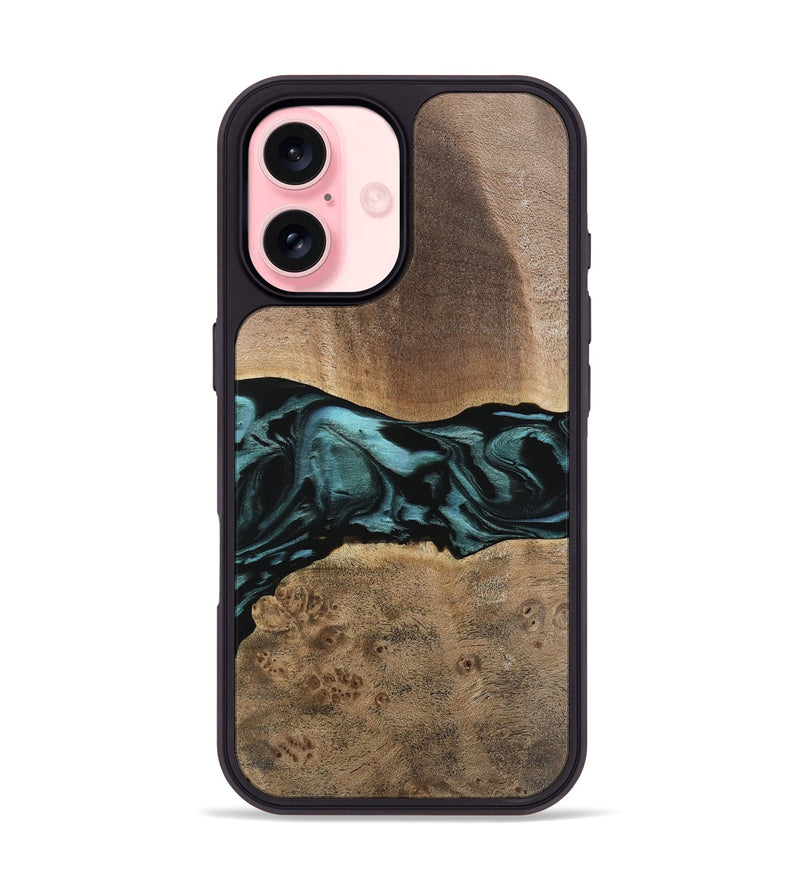 iPhone 16 Wood Phone Case - Fiona (Green, 742028)