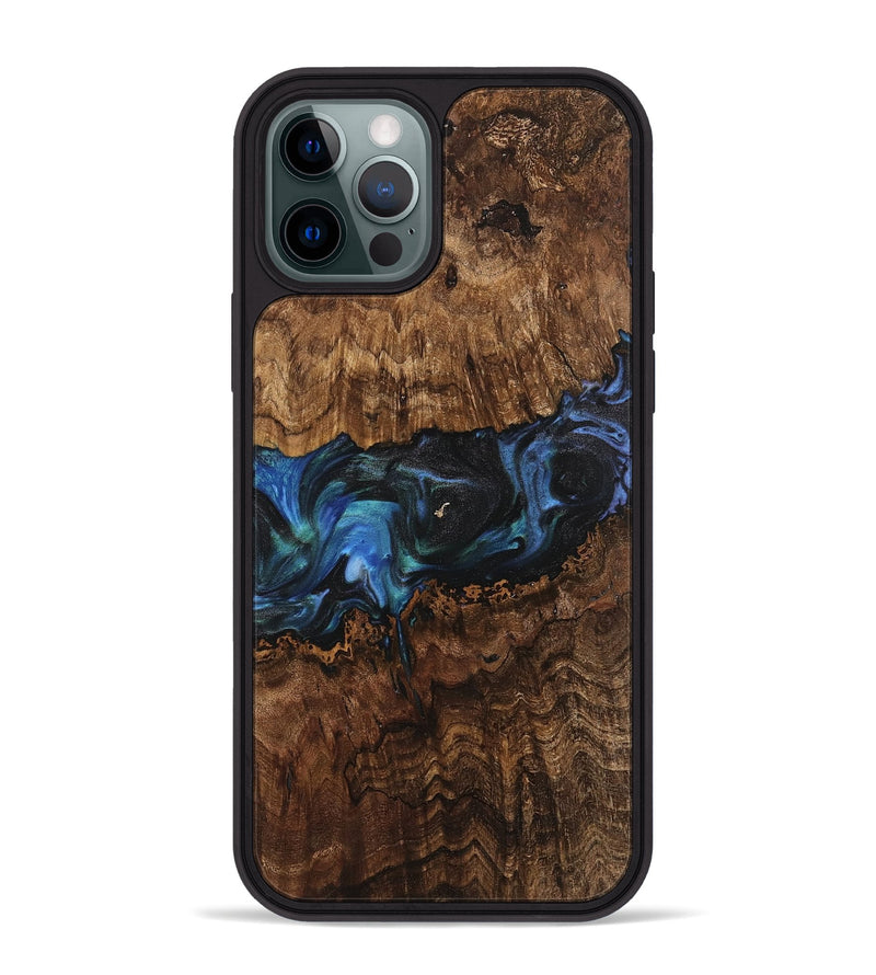 iPhone 12 Pro Max Wood Phone Case - Cass (Blue, 742030)