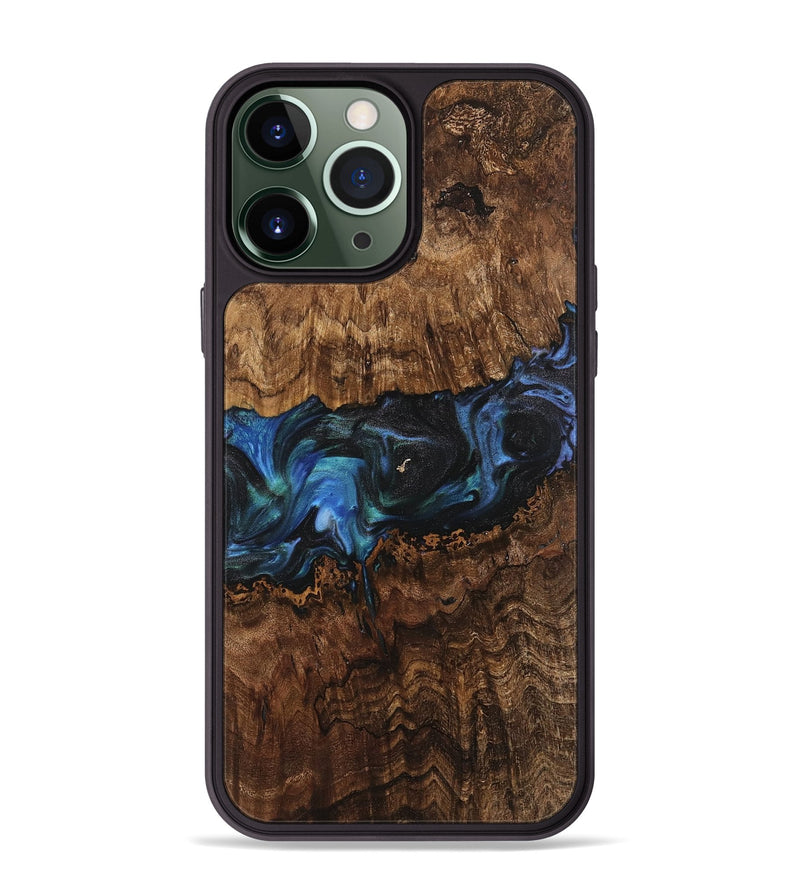 iPhone 13 Pro Max Wood Phone Case - Cass (Blue, 742030)