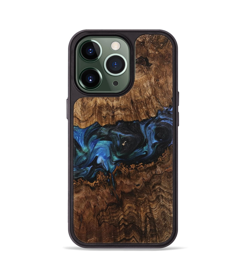 iPhone 13 Pro Wood Phone Case - Cass (Blue, 742030)