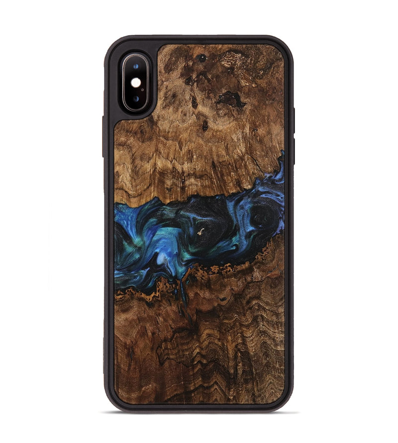 iPhone Xs Max Wood Phone Case - Cass (Blue, 742030)