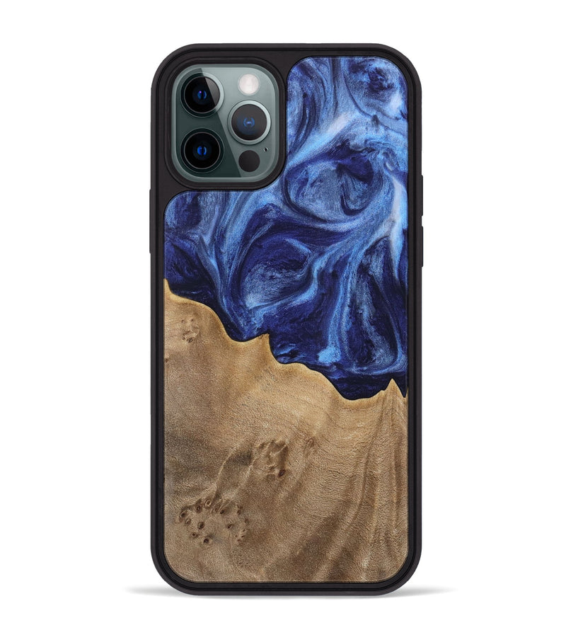 iPhone 12 Pro Max Wood Phone Case - Vitoria (Blue, 742033)