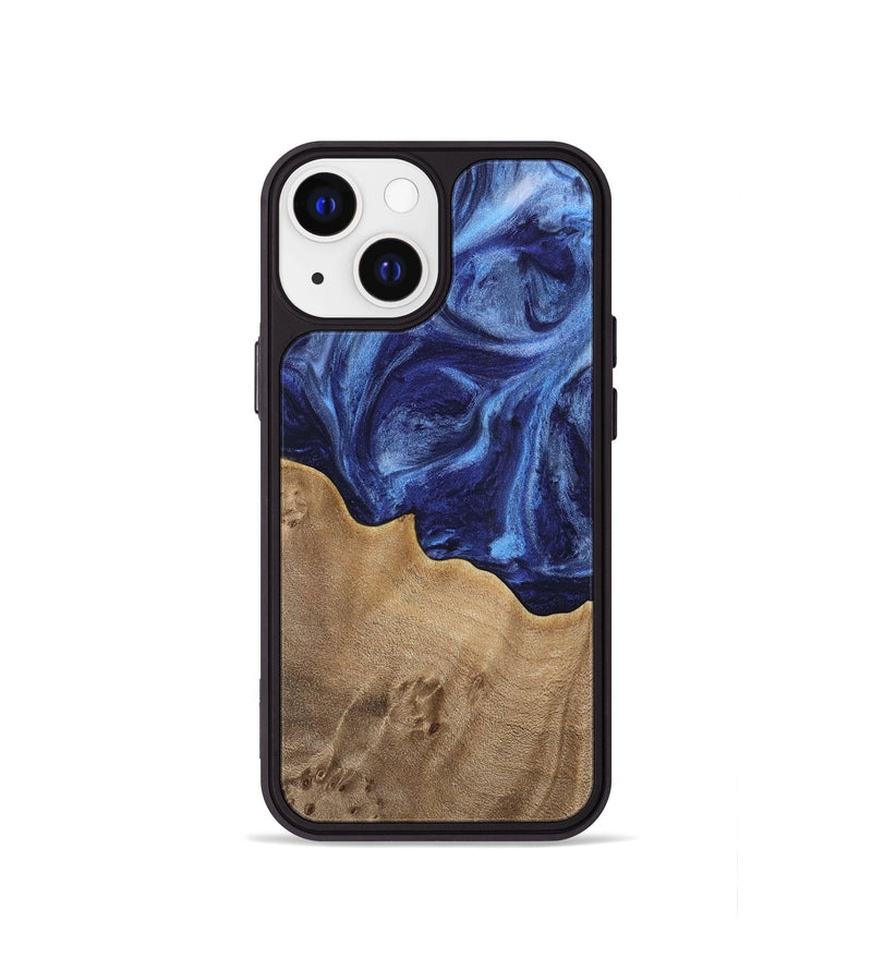 iPhone 13 mini Wood Phone Case - Vitoria (Blue, 742033)