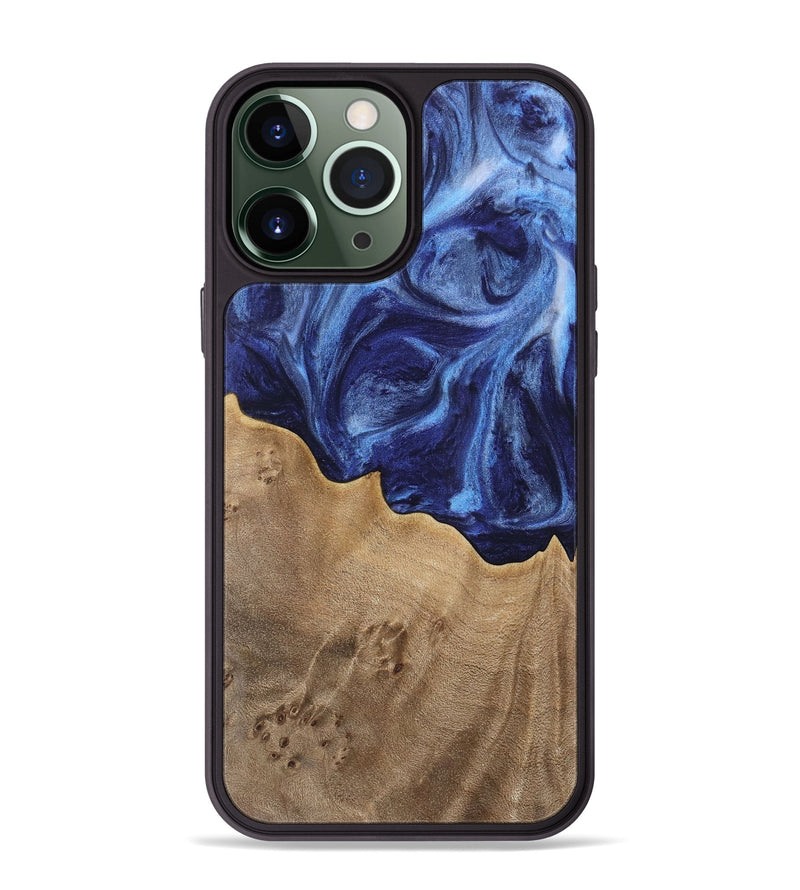 iPhone 13 Pro Max Wood Phone Case - Vitoria (Blue, 742033)