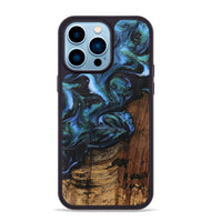 iPhone 14 Pro Max Wood Phone Case - Saleh (Blue, 742049)