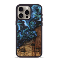 iPhone 15 Pro Max Wood Phone Case - Saleh (Blue, 742049)