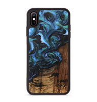 iPhone Xs Max Wood Phone Case - Saleh (Blue, 742049)