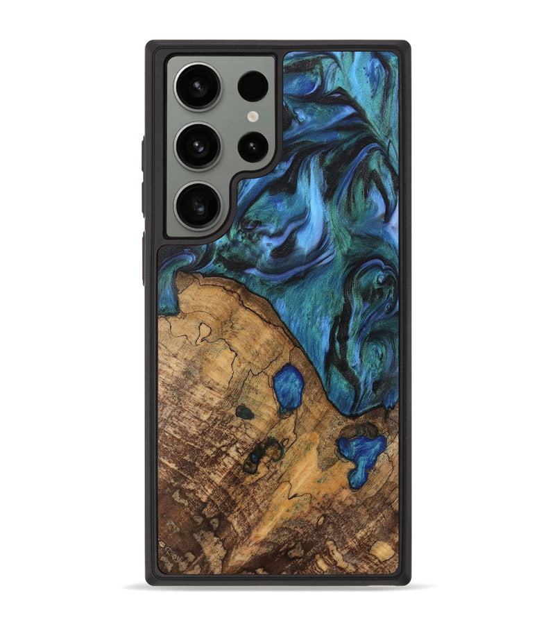 Galaxy S23 Ultra Wood Phone Case - Oralee (Blue, 742050)