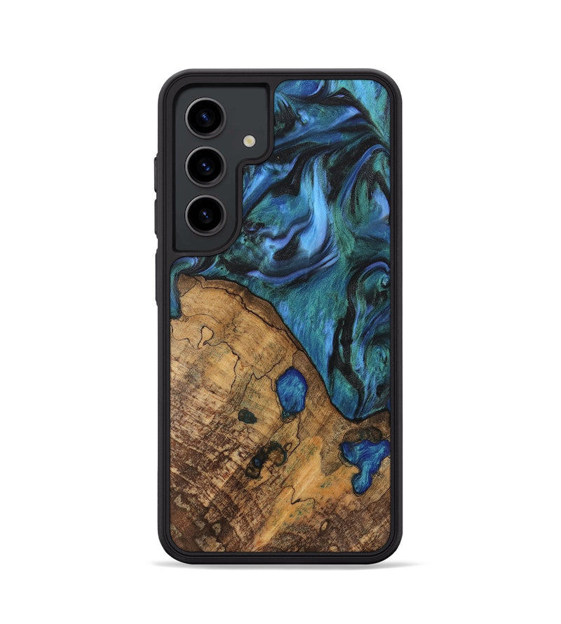 Galaxy S24 Wood Phone Case - Oralee (Blue, 742050)