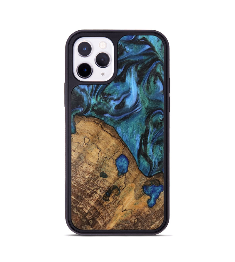 iPhone 11 Pro Wood Phone Case - Oralee (Blue, 742050)