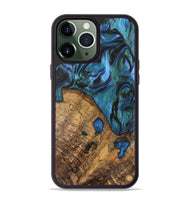 iPhone 13 Pro Max Wood Phone Case - Oralee (Blue, 742050)