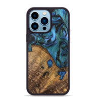 iPhone 14 Pro Max Wood Phone Case - Oralee (Blue, 742050)