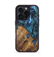 iPhone 16 Pro Wood Phone Case - Oralee (Blue, 742050)