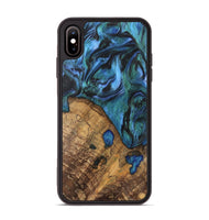 iPhone Xs Max Wood Phone Case - Oralee (Blue, 742050)