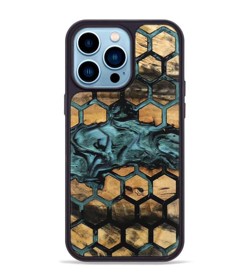 iPhone 14 Pro Max Wood Phone Case - Arabele (Pattern, 742059)