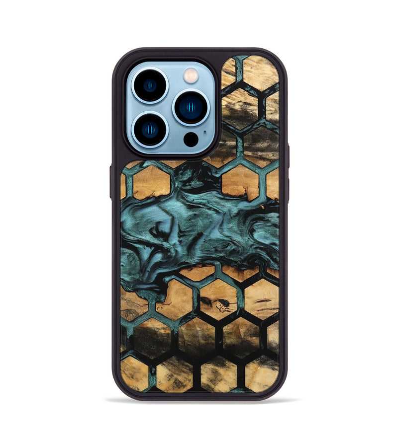 iPhone 14 Pro Wood Phone Case - Arabele (Pattern, 742059)