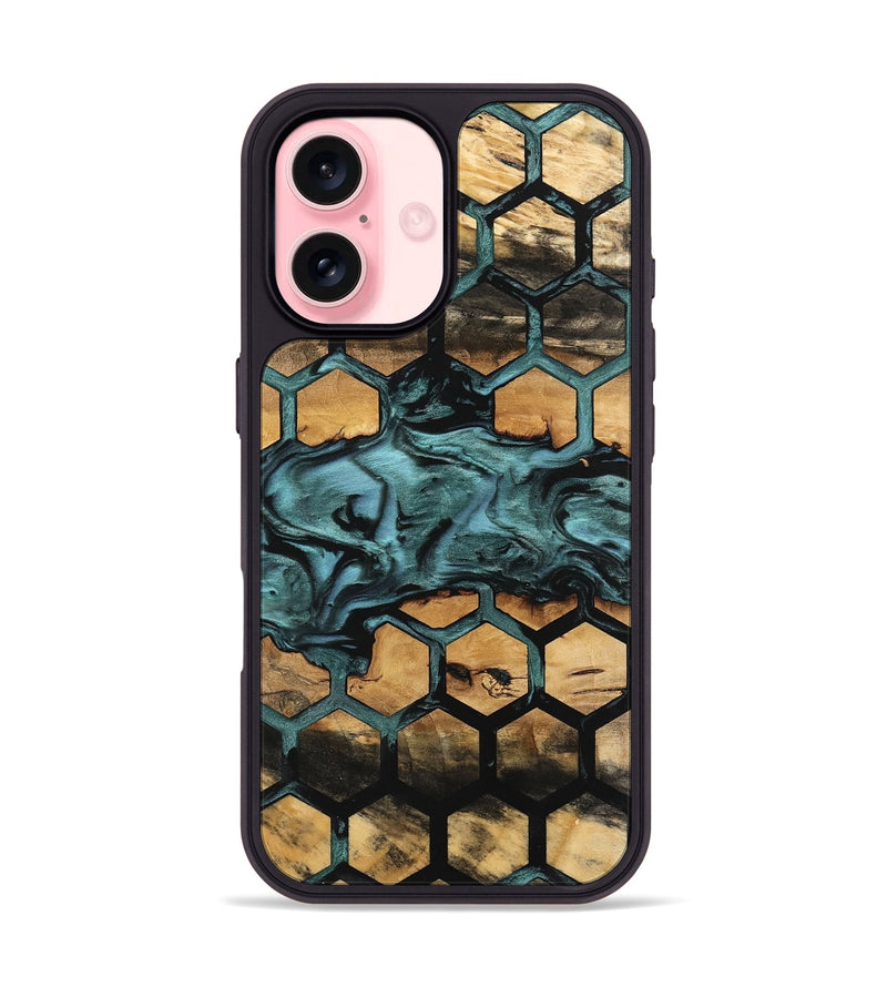 iPhone 16 Wood Phone Case - Arabele (Pattern, 742059)