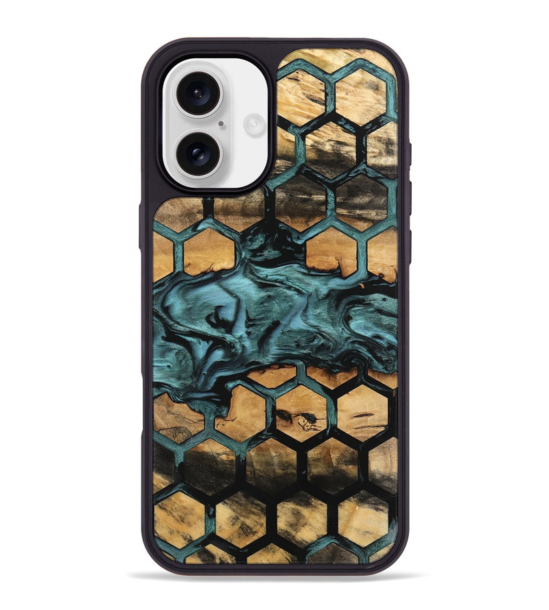 iPhone 16 Plus Wood Phone Case - Arabele (Pattern, 742059)