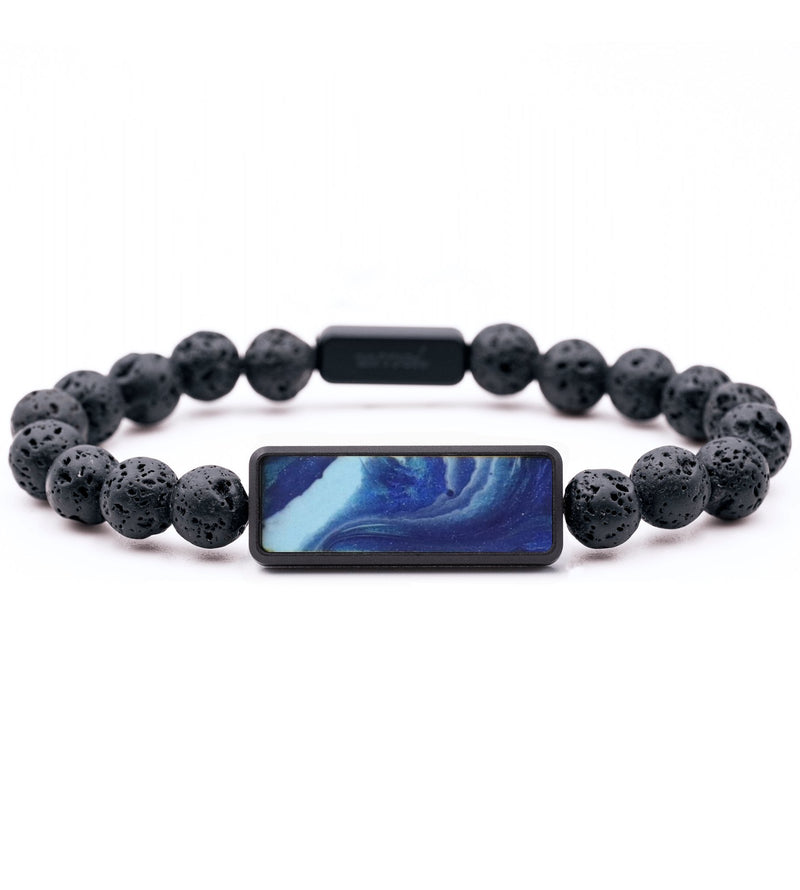 Lava Bead ResinArt Bracelet - Gene (Blue, 742146)