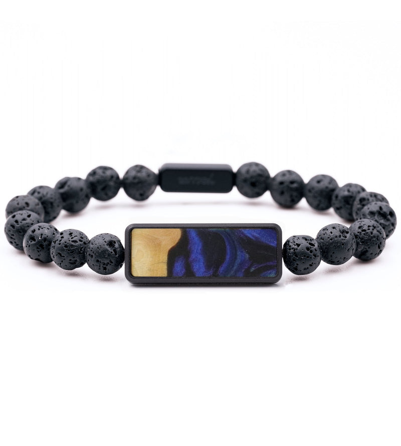 Lava Bead Wood Bracelet - Justice (Blue, 742152)