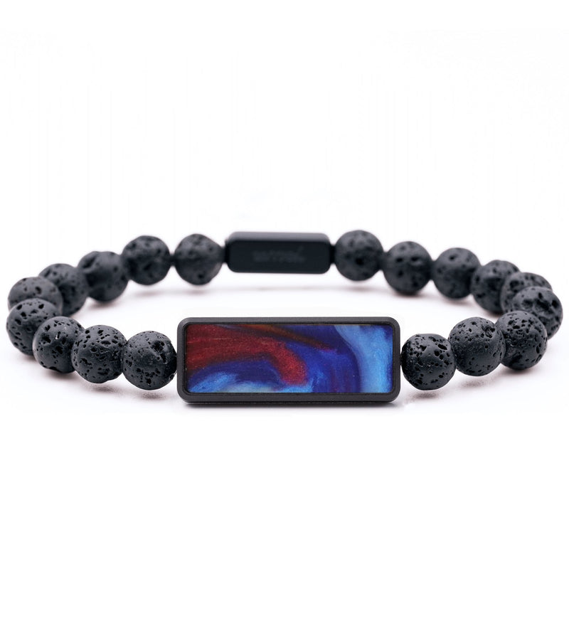 Lava Bead ResinArt Bracelet - Makenzie (Blue, 742153)