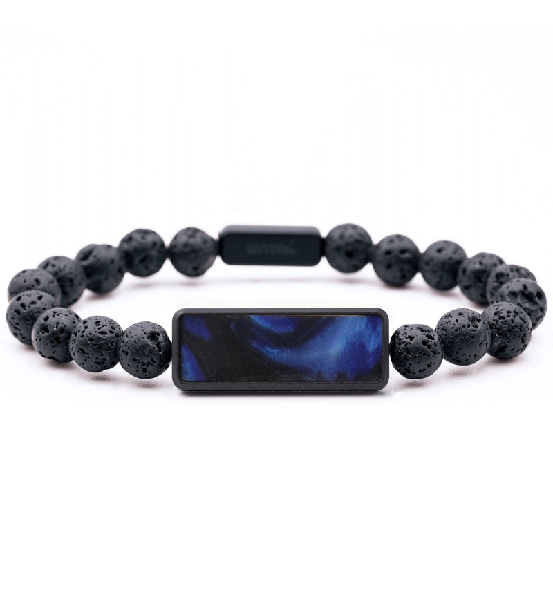 Lava Bead ResinArt Bracelet - Jazmin (Blue, 742154)