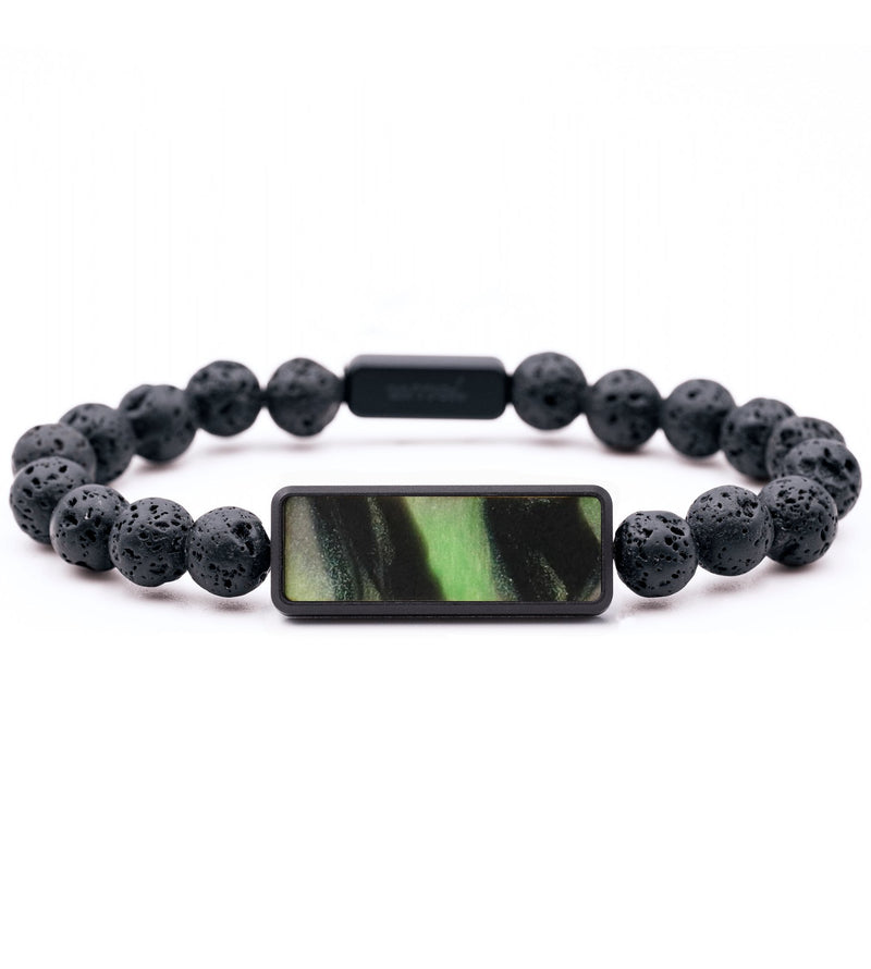 Lava Bead ResinArt Bracelet - Haley (Green, 742168)