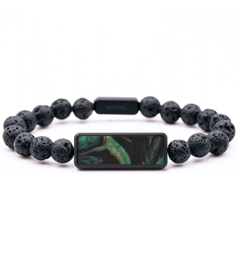 Lava Bead ResinArt Bracelet - Elsa (Green, 742177)