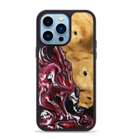 iPhone 14 Pro Max Wood Phone Case - Maryse (Red, 742184)