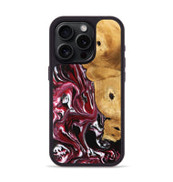 iPhone 15 Pro Wood Phone Case - Maryse (Red, 742184)