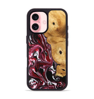 iPhone 16 Wood Phone Case - Maryse (Red, 742184)