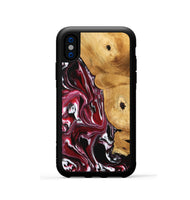 iPhone Xs Wood Phone Case - Maryse (Red, 742184)