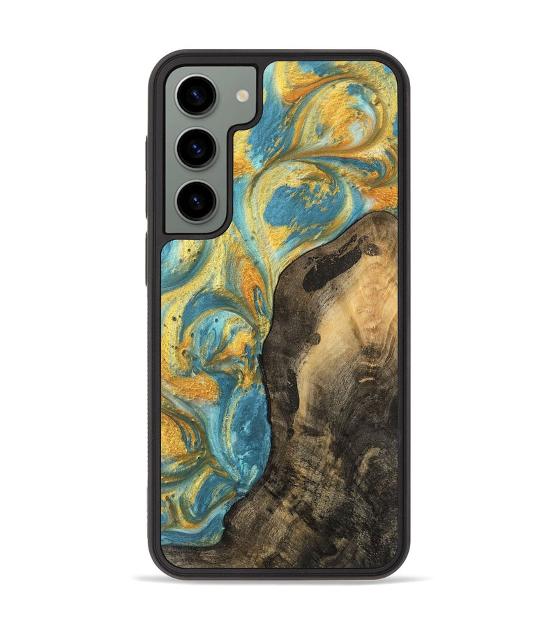 Galaxy S23 Plus Wood Phone Case - Kellen (Teal & Gold, 742188)