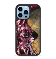 iPhone 14 Pro Max Wood Phone Case - Evvie (Red, 742190)