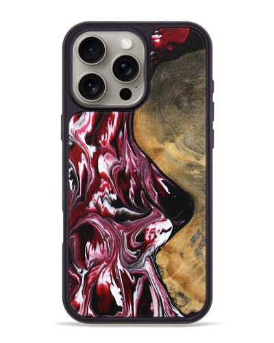 iPhone 16 Pro Max Wood Phone Case - Evvie (Red, 742190)