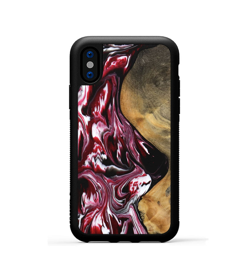 iPhone Xs Wood Phone Case - Evvie (Red, 742190)