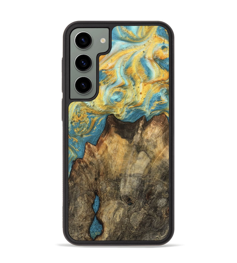 Galaxy S23 Plus Wood Phone Case - Lauryn (Teal & Gold, 742191)