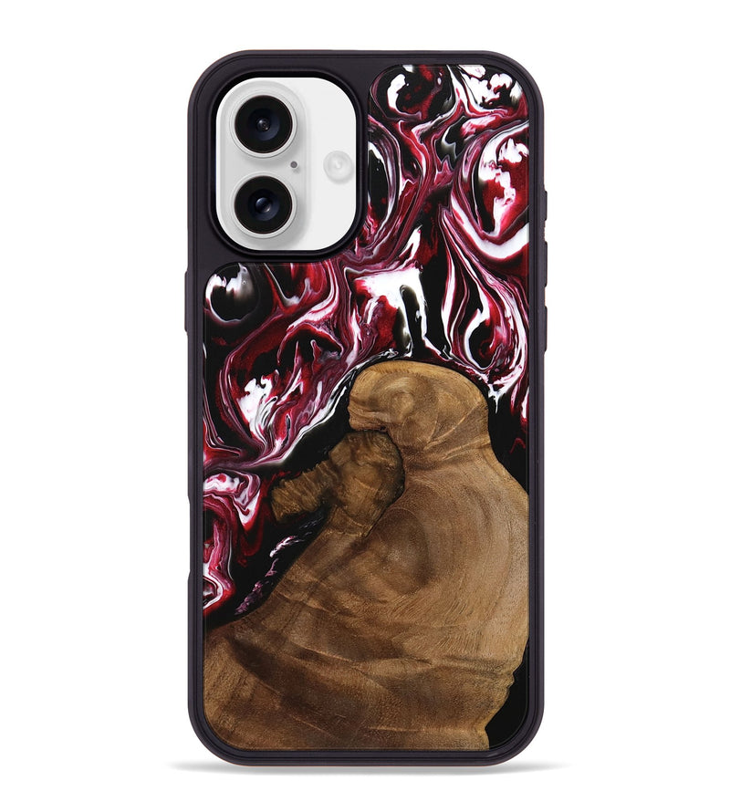 iPhone 16 Plus Wood Phone Case - Whit (Red, 742197)