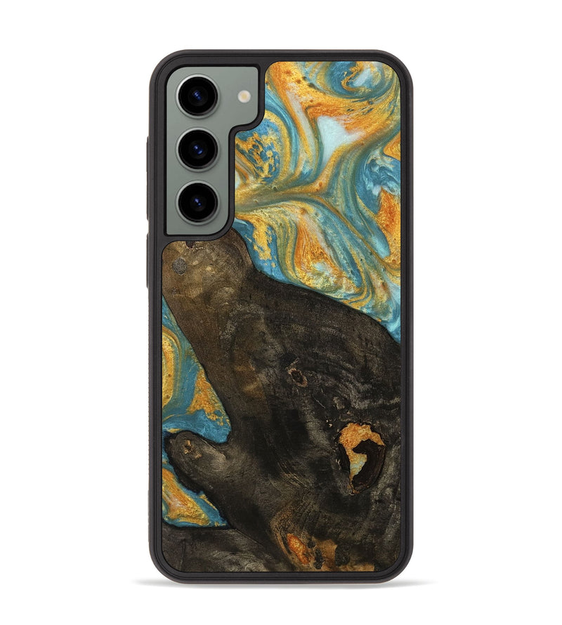 Galaxy S23 Plus Wood Phone Case - Adrie (Teal & Gold, 742198)