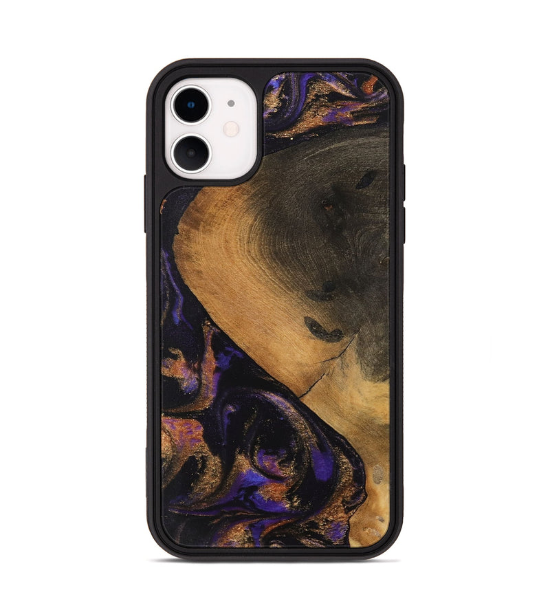 iPhone 11 Wood Phone Case - Shelvia (Purple, 742205)