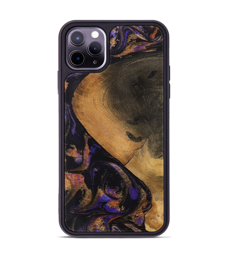 iPhone 11 Pro Max Wood Phone Case - Shelvia (Purple, 742205)