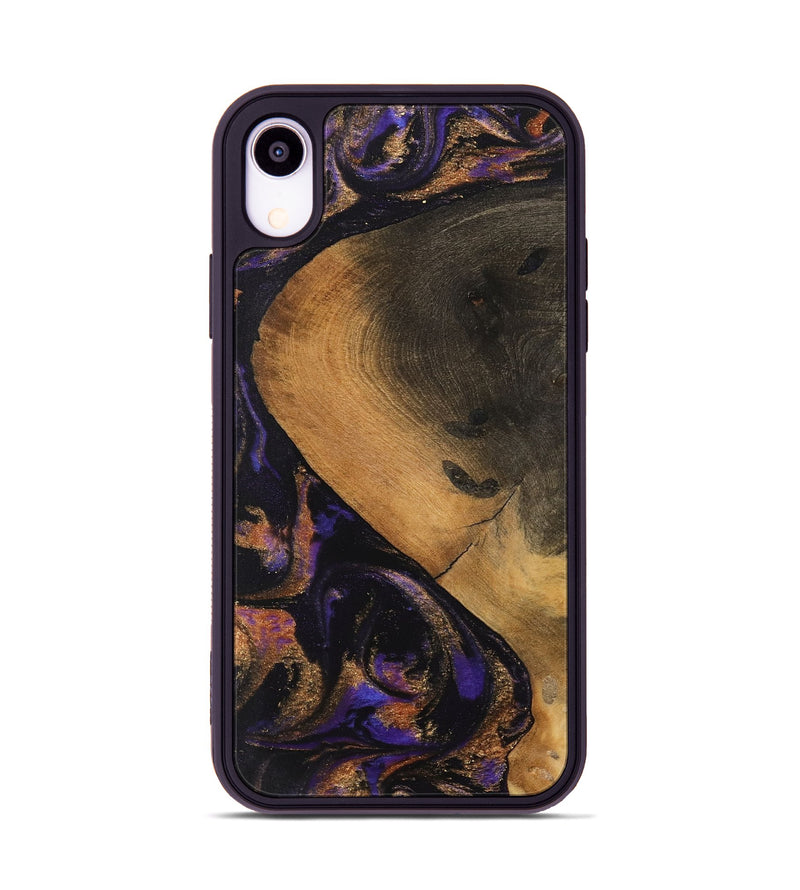 iPhone Xr Wood Phone Case - Shelvia (Purple, 742205)